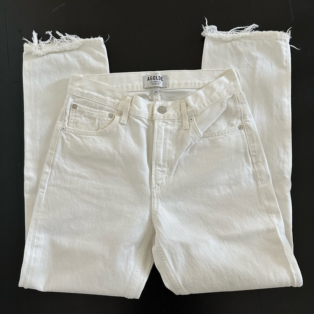 AGOLDE high waisted white jeans size 25
